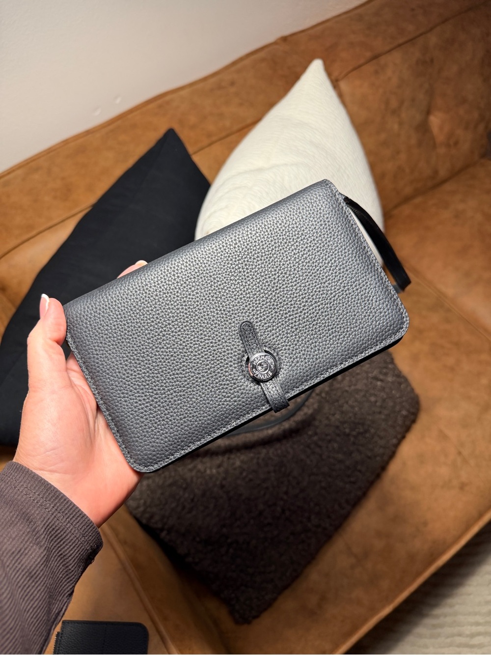 Hermes Togo Dogon Duo Wallet Black